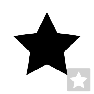 Gwiazdka - świąteczny szablon malarskie wielokrotnego użytku, wizualizacja czarno-biała