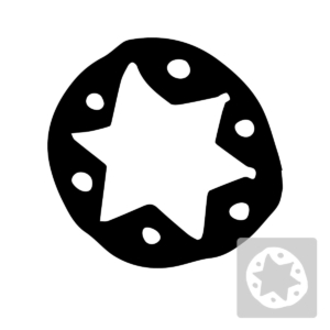 Gwiazdka - świąteczny szablon malarskie wielokrotnego użytku, wizualizacja czarno-biała