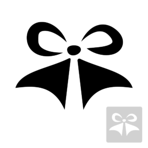 Kokarda - świąteczny szablon malarskie wielokrotnego użytku, wizualizacja czarno-biała