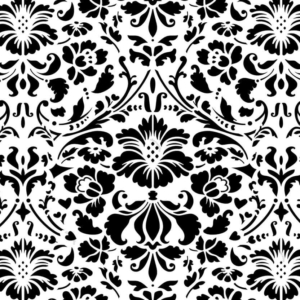 Szablon malarski Renesso - wzór czarno-biały